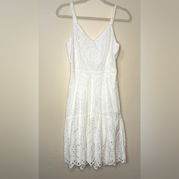 Japna Dresses & Skirts - NWOT White Eyelet Tea length dress
